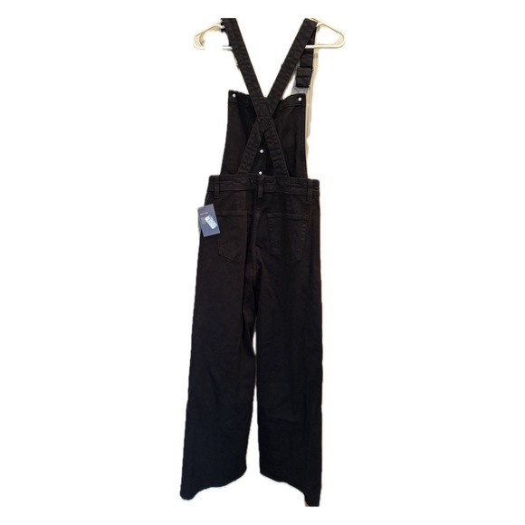 Universal Thread Black Denim Sailor Wide Leg Overalls NWT 4 - Picture 4 of 6